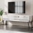 Comoda / Consola NAIVE TV, alb; stejar