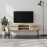 Comoda / Consola NAIVE TV, alb; stejar