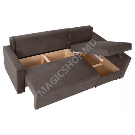 Угловой диван BRW Przemek Lux 3DL/ Fancy 20 бежевый/коричневый