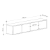 Comoda SPARK TV, 180x36 cm 