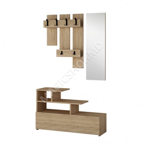 Mobilier antreu - Set pantofar cu oglindă și cuier VESTY Mobilier antreu - Set pantofar cu oglindă și cuier VESTY