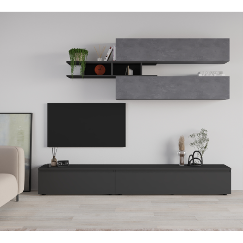 Comoda VENUS TV Stand, antracit/ retro grey