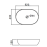 Lavoar pe mobilier ceramic, Gappo GT 302, 40 x 62 cm, alb